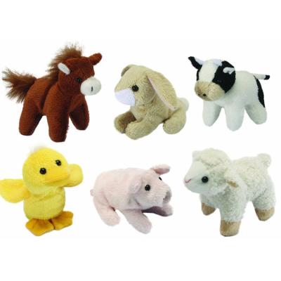 China Bedding Plush Materials Small Farm Animal Style Pig Rabbit Cow Horse Horse Frog Sheep Magnet Toys for sale