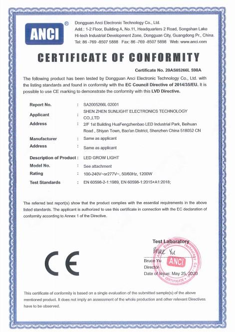 CE - Shenzhen Shanglaite Electronics Technology Co., Ltd.