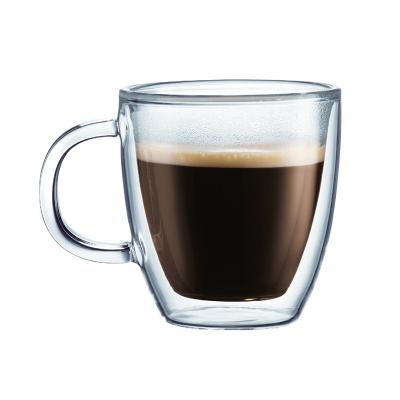 China Sustainable Popular Goods Double Glass Mugs Gifts Coffee Mug Glass Mugs for sale