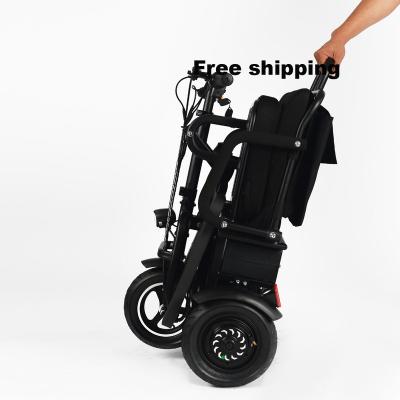 China Easily move 3wheel lithium battery three wheel portable older foldable mobility scooter for sale