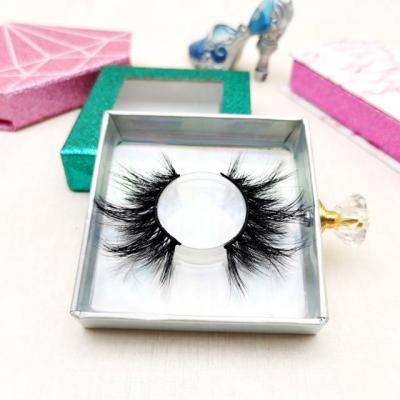 China 25mm 3d 5d eyelashes private label thick eyelashes individual wholesaler with box customized for sale