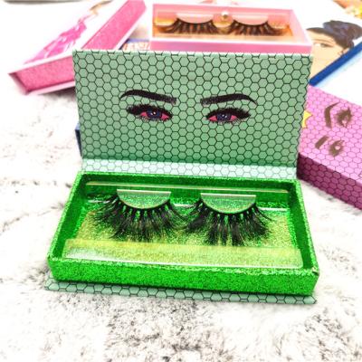 China Wholesale Thick 3d Mink Eyelashes Real Siberian Mink Eyelashes Fluffy Handmade Eyelashes 25mm Super Thick With Box Custom Made for sale