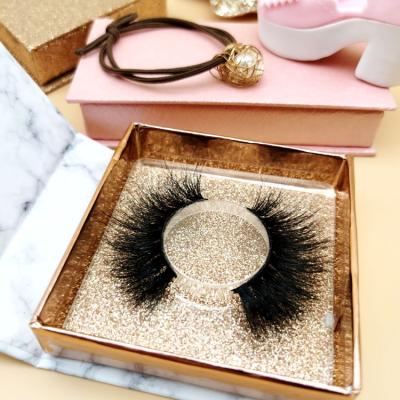 China Cheap Price 25MM Thick High Quality Real Mink Fur Eyelashes Thick Case With Customized 30MM 3D 4D for sale