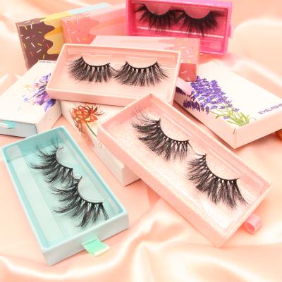 China Brand Fake 3d 5d 25mm Thick Manufacturers Mink Fur Eyelashes With Eyelash Thick Custom Packing Box for sale