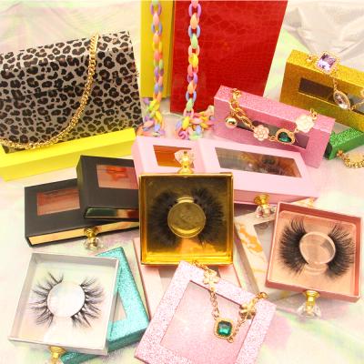 China 25mm Thick Dramatic Wholesale Thick Mink Eyelash Vendor Customized Boxes 5d Mink Eyelashes Packaging Boxes fluffy for sale