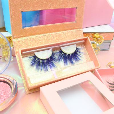 China 100% Cruelty Colored Styles Color High Quality False Mink Eyelashes Lint Free Seller Colorful With Custom Package for sale