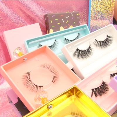 China New Arrival Cruelty Thick Silk Eyelash Free Wholesale Premium Thick 3d Eyelashes Good Quality With Private Label for sale