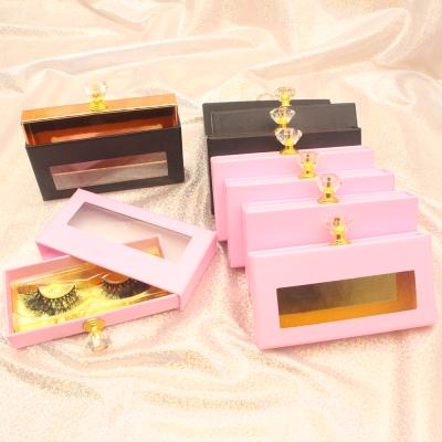 China Hot Selling Popular Customizable Luxury Customizable Luxury Pink Gold Eyelash Package Box Lashes Box Packaging For 3D Mink Eyelashes for sale