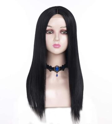 China Long Full Lace Front Wigs For Women Natural Look Straight Hair Straight Human Hair Soft Black Full Lace Wig For Daily Wear for sale