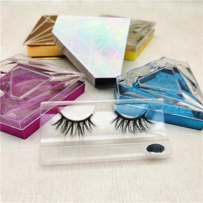 China Luxury And Elegant 3D Long OEM Natural Mink Long Magnetic False Eyelashes With Custom Boxes for sale