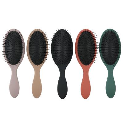 China For Home Use Pravite Printing Logo Detangling Wet Shower Matte Hair Brush For Women Straight Thick Curly for sale