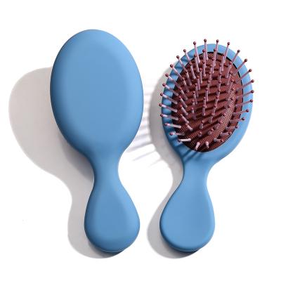 China Small Size Paddle Kids Boar Bristle Hair Brush Handle Detangling Nylon Rubber Brush For Extended Natural Hair for sale