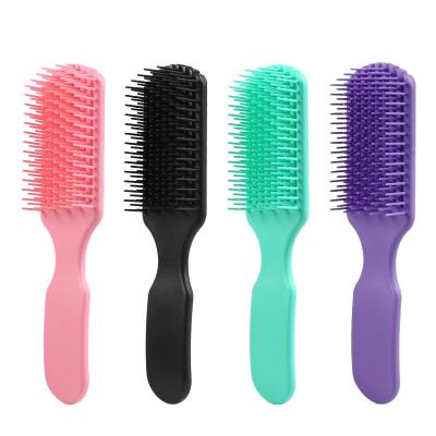 China For Home Use Logo Plastic Hair Styling Mini Customized Brush With Long Bristle Nylon Hair Detangle Brush For Short for sale