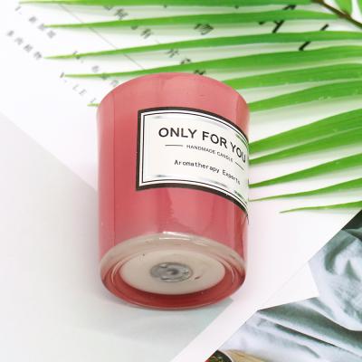 China Romantic Scented Candle Smokeless Soy Scented Scented Candle Paraffin Wax Jar Pillar for sale