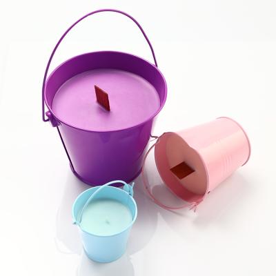 China Scented Out The Door Flower Pond Mosquito Repellent Scented Candle Set Soy Wax Plant Essential Oil Bucket Citronella Candle for sale