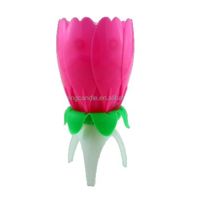 China Birthday Flower Shape Birthday Candle Singing Happy Birthday Song for sale