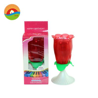 China Music Huaming Flower Birthday Candle With Music Sound Candle For Birthday Cheapest Price for sale