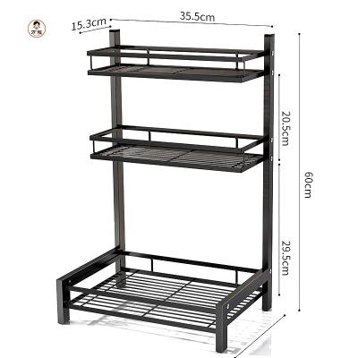 China Sustainable Universal Household Kitchen Shelf Stainless Steel Kitchen Utensils Storage Rack for sale