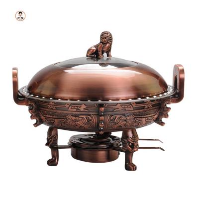 China Non-stick High Quality Buffet Stove Alcohol Stove Chinese Metal Food Heater Hotel Restaurant Hot Pot for sale