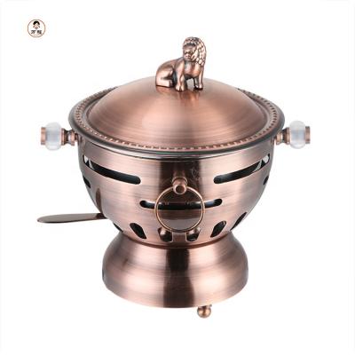 China Viable Luxury Food Heater Hotpot Shabu Shabu Set One Person Cooking Pot For Buffet Restaurant for sale