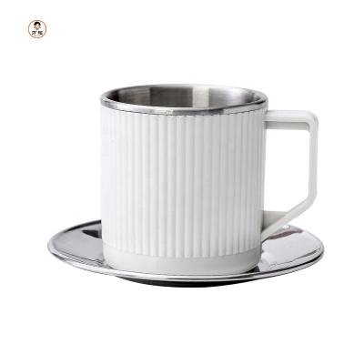 China Sustainable High Quality 304 Stainless Steel Water Cup Tea Cups Set Portable Travel Mug Set for sale