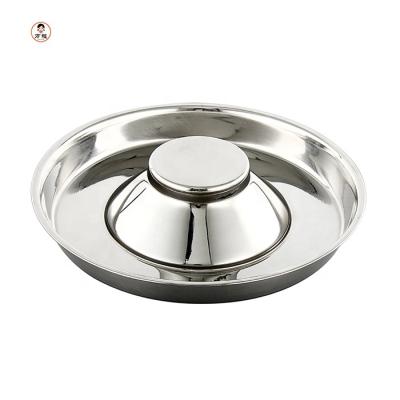 China Sustainable Stainless Steel Bowl Pet Bowl Non Spill Metal Slow Feeder For Dog Cat for sale