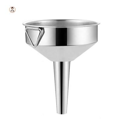 China Stainless Steel Funnel Viable Oil Filter With Dyer Detachable Nonmagnetic Metal Thickened Liquid Hopper for sale