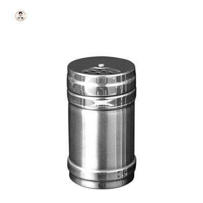 China Viable Stainless Steel Seansoning Can Tank Pepper Pot Salt Storage Bottle With Shaker Lid for sale