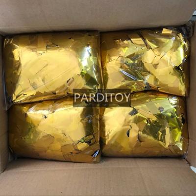 China PET/PVC Gold and Silver Metallic Mylar Confetti Film for Party Event Concert Night Clubs for sale