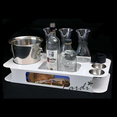 China Nightclub VIP Nightclub Metal Barware Serving Tray For Vodaka Champagne Wine Beer for sale