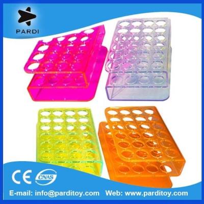 China Nightclub And Bar Acrylic 24 Plastic Pulled Test Tube Rack for sale