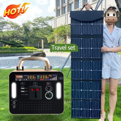 China Outdoor Home Solar Power System Folding Home Lighting System Mini All In One Portable Solar Panels Kit Solar Energy System for sale