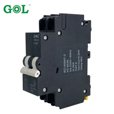 China manufacturer mcb miniature circuit breaker 2P 32A 63A china electrical circuit breaker 4500 for sale