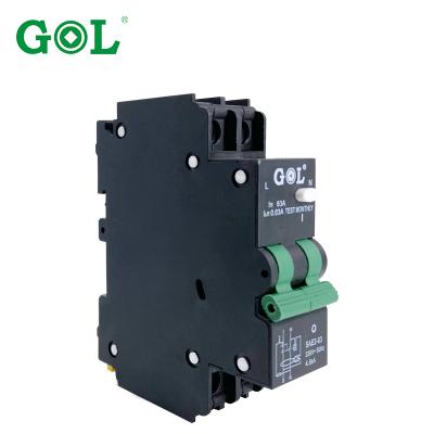 China 2P 63A 25a-30ma rcbo circuit breaker earth leakage switches leakage switch SAE2-16A for sale