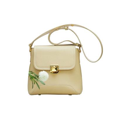 China GENUINE LEATHER cross-body bag fashion shoulder bag retro bucket bag style leather bag new 2021 female for sale