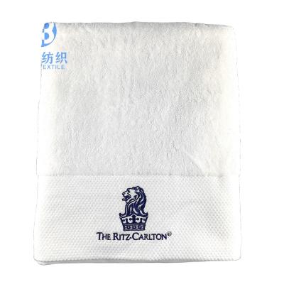 China Custom Made Towel Set Towel Hand Towel White Logo Luxury Hotel Cotton Child Safe Cotton Towel for sale