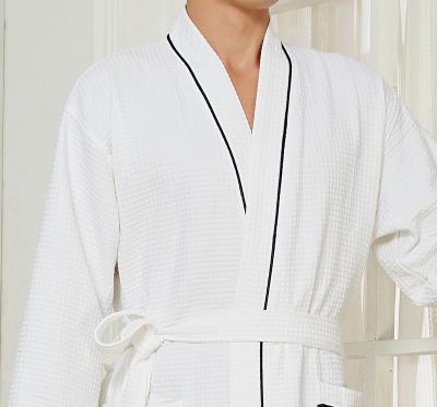 China QUICK DRY Soft Bathrobe Soft Star Waffle Hotel Waffle White Bathrobe for sale