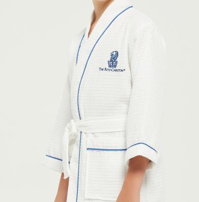 China Bathrobe Luxury QUICK DRY en piqué waffle high quality child's five stars and spa kimono hotel unisex RITZ for sale