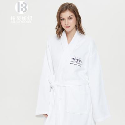 China Embroidery Logo Bathrobe Women QUICK DRY 100% Cotton Bathrobe Pajamas With Customer Logo For Spa for sale