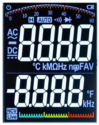 Chine VDD 3V Compteur d'instruments Affichage LCD négatif Affichage LCD segment VA OEM à vendre