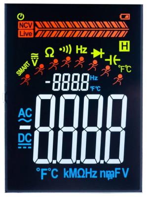 China ISO9001 ODM Bias 1/3 Transmissive Negative LCD Display For Multimeter for sale