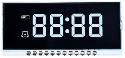 China White Digital Clock LCD Display Duty 1/6 Bias 1/2 Negative LCD Display for sale