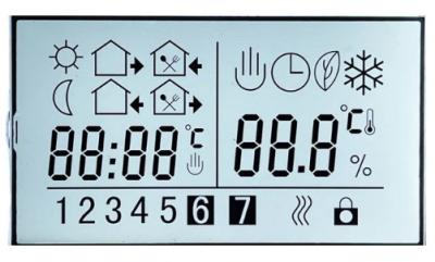 China ODM Hygrometer TN LCD Display Positive Transmissive Custom Segment LCD for sale