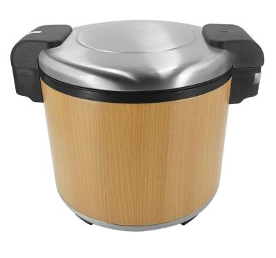 China 60/80 professional factory manufacturing stylish wood grain 20L 60 cup large capacity insulation pot rice warmer for sale