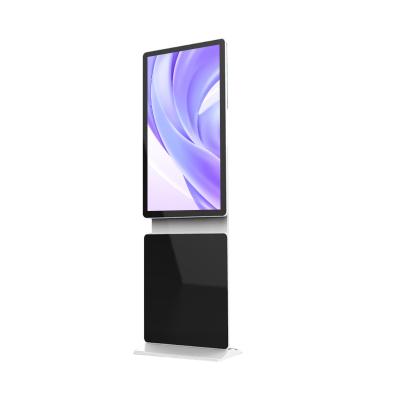 China Indoor Horizontal Totem Rotate Advertising Display Screen Floor Stand 360 Degree Rotate Advertising Display Screen for sale