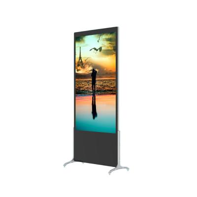 China 49 Inch Indoor Ultra Thin LCD Touch Screen Indoor Floor Standing Ultra Thin Kiosk Indoor Digital Signage Information Kiosk Digital Signage for sale