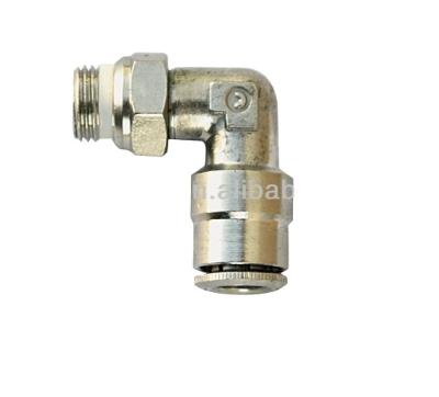 China Water Truck Jet Head Swivel Nickel Plated Brass Male Elbow 1/4*1/8 Camozzi for sale