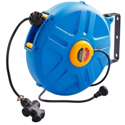 China Adjustable automatic retractable electrical cable reel with cable--- car reparing reel for sale