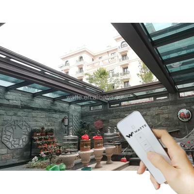 China Factory Oem Outdoor Leisure Courtyard Patio Aluminum Alloy Sun Room Sliding Skylight Roof for sale