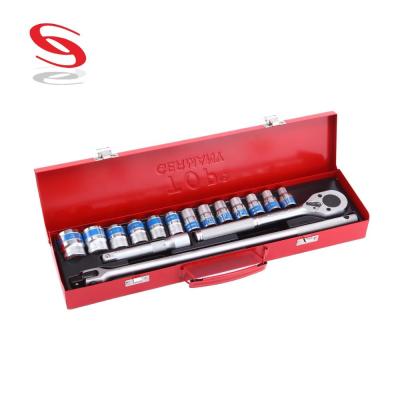 China Reapir ratchet socket set case matel Taiwan 1/2 durable automatic for sale